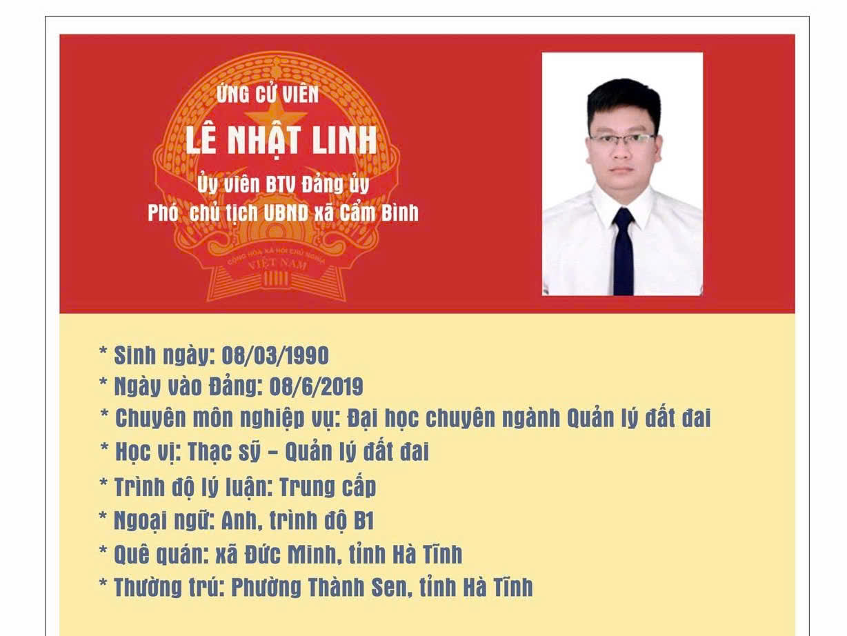 Tóm tắt tiểu sử ông Lê Nhật Linh – Ủy viên Ban thường vụ, Phó Chủ tịch UBND xã.