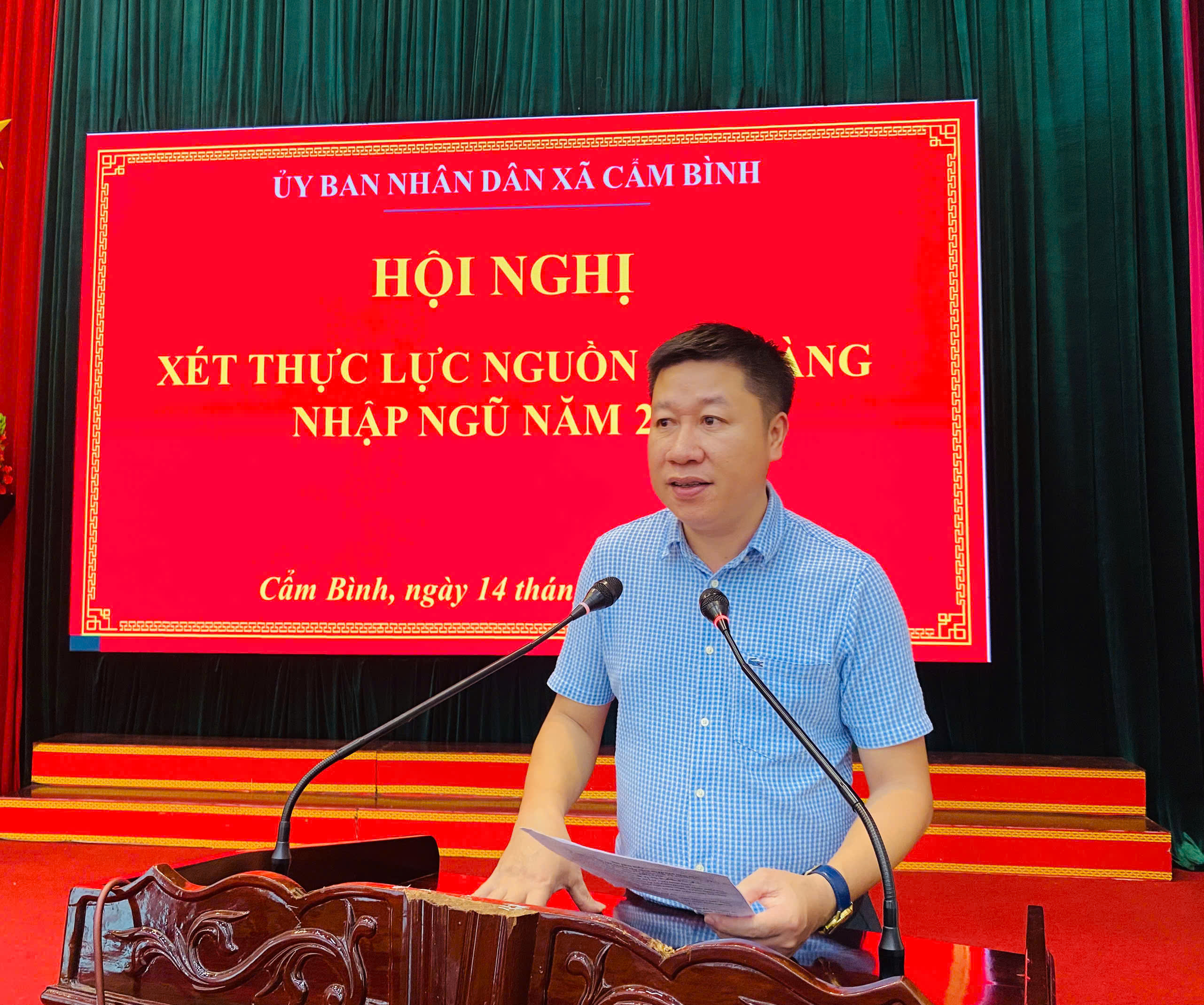 Xã Cẩm Bình tổ chức hội nghị họp xét thực lực nguồn lực sẵn sàng nhập ngũ năm 2026