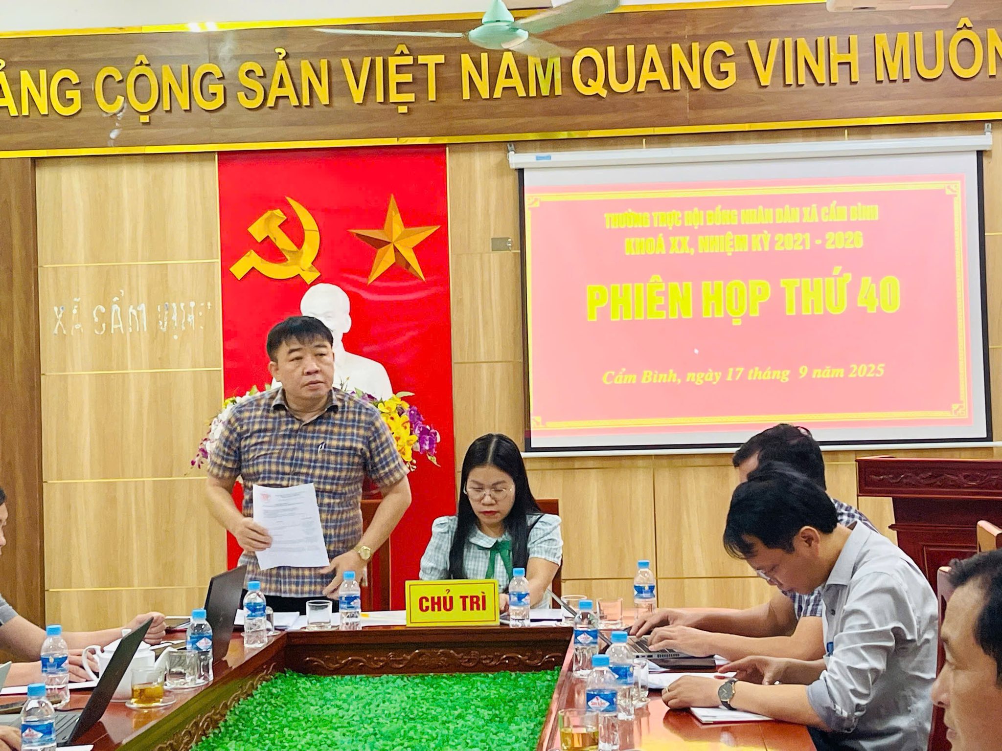 THƯỜNG TRỰC HĐND XÃ CẨM BÌNH TỔ CHỨC PHIÊN HỌP THỨ 40 CỦA TT HĐND XÃ KHÓA XX NHIỆM KỲ 2021-2026
