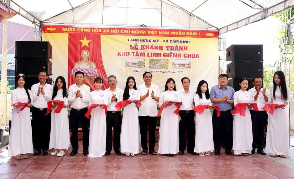 XÃ CẨM BÌNH KHÁNH THÀNH KHU TÂM LINH GIẾNG CHÙA LÀNG HƯNG MỸ