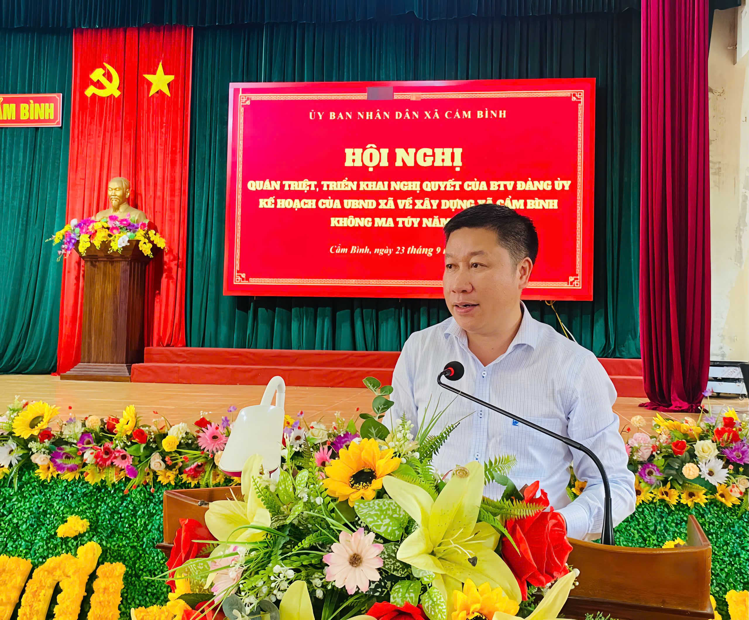 Xã Cẩm Bình tổ chức Hội nghị Quán triệt, triển khai Nghị quyết của Ban thường vụ Đảng ủy, Kế hoạch của Ủy ban nhân dân xã về xây dựng xã Cẩm Bình không ma túy năm 2025