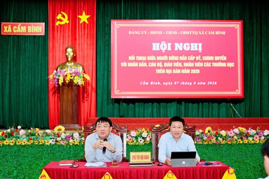 Xã Cẩm Bình đối thoại với nhân dân, cán bộ, giáo viên, nhân viên các trường học trên địa bàn xã năm 2026 