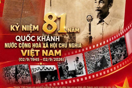 Kỷ niệm 81 năm Quốc khánh nước Cộng hòa xã hội chủ nghĩa Việt Nam (02/9/1945-02/9/2026)