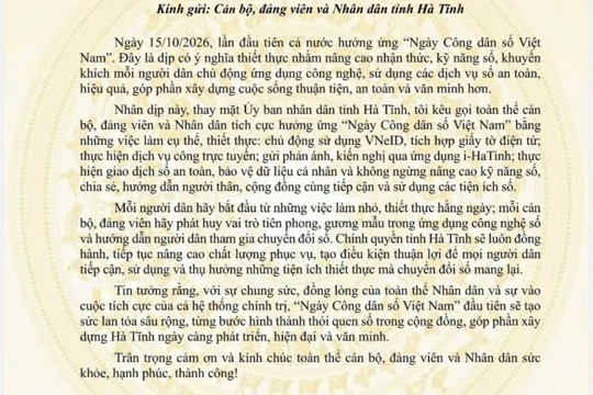 Hưởng ứng “Ngày công dân số Việt Nam”.  