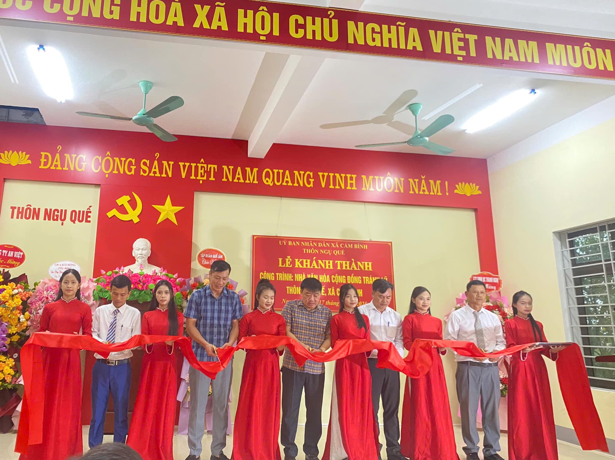LỄ KHÁNH THÀNH CÔNG TRÌNH NHÀ VĂN HÓA CỘNG ĐỒNG TRÁNH LŨ THÔN NGỤ QUẾ - XÃ CẨ M BÌNH